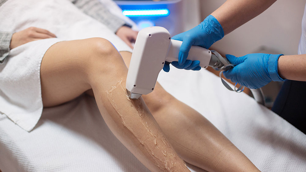 Laser hair reduction treatment for long-lasting smooth, hair-free skin.