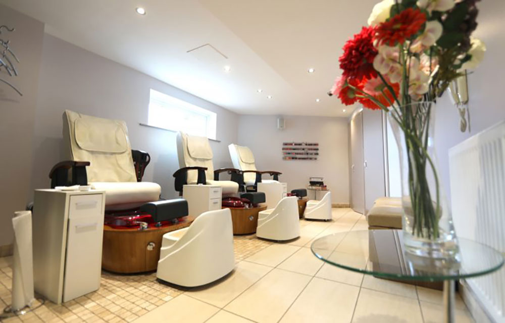 Luxury pedicure treatment to soften feet and leave nails perfectly groomed.